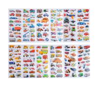 Bojueshaw 12 Sheet 3D Vehicle Stickers for Kids,Puffy Car,Truck & Transport Stickers,Waterproof DIY Decals for Scrapbooks,Crafts & Party Favors