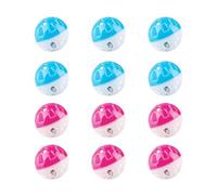 Bojueshaw 12Pcs 3.8CM Cat Toy Balls with Bell,Colorful Interactive Plastic Cat Toys,Jingle Pounce Chase Rattle Balls for Indoor Kittens Play(Random Colors)