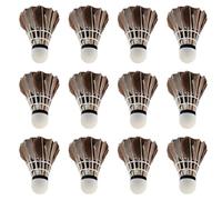 Bojueshaw 12pcs Badminton Shuttlecocks,Entertainment Durable Badminton Balls,Professional Duck Feather Badminton Shuttlecocks for Indoor Outdoor Sports Fitness Game