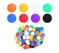 Bojueshaw 160Pcs Rainbow Counting Chips,8 Colors Plastic Math Counters, Bingo Tokens,Sorting & Math Manipulatives for Kids Learning