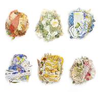 Bojueshaw 180pcs Flower Stickers,Plant Floral Scrapbook Sticker,Self-Adhesive Vintage Flower Botanical Stickers,for Album,Crafts,Calendar,Planner