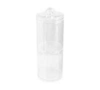 Bojueshaw 2 Layers Stackable Acrylic Cotton Pads Organiser,Round Swabs Jar,Clear Makeup Storage Box with Lid for Bathroom & Dressing Table