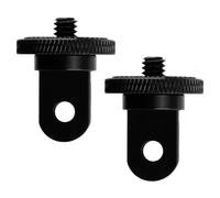 Bojueshaw 2 PCS 1/4 Camera Tripod Adapter Head for Action Cameras, Black - Durable, Versatile Accessory for GoPro and Insta360 Go 3, Compatible with Outdoor Photography Tripods