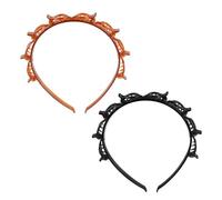 Bojueshaw 2 Pcs Double Layers Bangs Hair Clips,Wavy Toothcomb Headbands,Braided Hair Bands Braided Hair Bands,Twisted Braid Headbands for Women and Girls