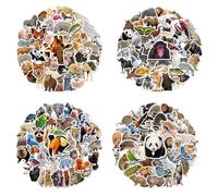 Bojueshaw 200pcs Waterproof Wildlife Animal Stickers, Realistic Animal Stickers for Teachers, Kids, Students, Water Bottle, Laptop, Scrapbook