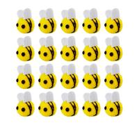 Bojueshaw 20Pcs Mini Wool Felt Bees,Honey Bee Pom Pom Crafts Balls,Cute Bumblebee Ornaments for Baby Shower DIY Craft Decoration Party Favors