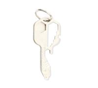 Bojueshaw 24-in-1 Multi Tool,Portable Stainless Steel Key Shaped Pocket Tool,Outdoor Survival Keychain for Outdoor,Camping,Everyday Use(Silver)