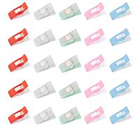 Bojueshaw 25pcs Sewing Clips,Quilting Clips,Replace Sewing Pins,Small Clips for Sewing, Quilting, Crocheting,Crafting(5 Colors)
