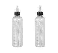 Bojueshaw 2PCS 250ml Squeeze Bottles with Measurement Scale - Precision Nozzle Cap Dye Applicator Bottles for Hair Colouring, Paint Mixing, Essential Oil Dispensing