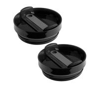 Bojueshaw 2pcs 40oz Tumbler Replacement Lids,No Spill,Splash Resistant,BPA-Free Cup Covers with Straw Hole for Travel and Daily Use(Black)