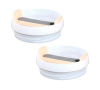 Bojueshaw 2pcs 40oz Tumbler Replacement Lids,No Spill,Splash Resistant,BPA-Free Cup Covers with Straw Hole for Travel and Daily Use(Pink)