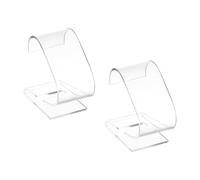 Bojueshaw 2pcs Acrylic Watch Display Stands,Transparent Watch Holders,Clear Jewelry Showcase Display Stands for Men Father's Day Home Store