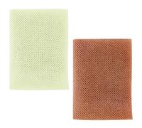 Bojueshaw 2pcs African Exfoliating Net,African Net Sponge,Exfoliating Bath Wash Cloth,Nylon Back Scrubber Exfoliating Bath Sponge for Women Men Shower(White+Brown)