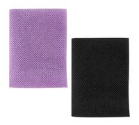 Bojueshaw 2pcs African Exfoliating Net,African Net Sponge,Exfoliating Bath Wash Cloth,Nylon Back Scrubber Exfoliating Bath Sponge for Women Men Shower(Black+Purple)