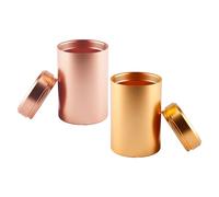 Bojueshaw 2pcs Aluminum Storage Jars,Portable Storage Bottle,Airtight Smell-Proof Containers for Spices,Coffee & Tea(Gold&Yellow)