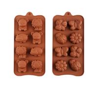Bojueshaw 2pcs Animal & Insect Silicone Mould Set,Non-Stick Food Grade Mould for Baking,Crafts,Chocolate,Candy
