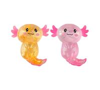 Bojueshaw 2PCS Axolotl Squishy Toys,Soft Squeeze Stress Relief Fidget Toys,Quick Rebound Sensory Toy for Adults Kids(Random Colors)