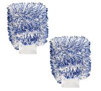 Bojueshaw 2pcs Car Washing Gloves,Microfibre Car Wash Mitts,Anti Scratch Car Cleaning Gloves,Car Detailing Dusting Mitt,for Small Areas,Car Detailing