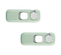 Bojueshaw 2pcs Child Safety Fridge Lock,Adhesive Baby Proof Latch,Anti-Finger Pinch Lock for Refrigerator,Cabinet,Wine Cooler(Green)