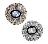 Bojueshaw 2pcs Deep Conditioning Heat Caps,Steam Caps,Double Layer Waterproof Hair Treatment Cap for Hot Oil & Coloring(Black Series)