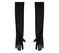Bojueshaw 2pcs Elbow-Length Gloves for Bachelorette Parties and Proms - Elegant,Easy-to-Wear Bridal Gloves for Special Occasions and Celebrations(Black)