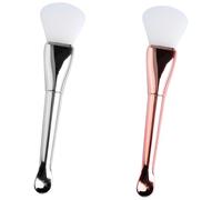 Bojueshaw 2pcs Face Mask Brush,Hairless Silicone Cosmetic Scrapers,Soft Face Mask Applicator,Skin Care Beauty Tool for Facial Mud,Clay Mask,DIY