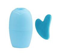 Bojueshaw 2PCS Facial Ice Roller Silicone Face Massager - Reusable Cooling Tool for Skincare, Puffiness Relief & Pore Minimising(Blue)