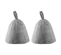 Bojueshaw 2pcs Felt Sauna Hats,Breathable Steam Bath Caps for Women & Men,Heat Protection Headwear for Spa,Hot Springs & Home Sauna(Grey)