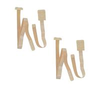 Bojueshaw 2pcs Low Back Bra Converter,Adjustable Bra Extenders with 2/3 Hooks,Elastic Straps for Backless Dresses,Wedding,Party,and Evening Gowns(Beige)