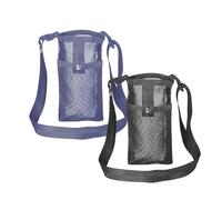 Bojueshaw 2pcs Mesh Water Bottle Holder with Adjustable Strap,Nylon Carrier Bag,Portable Water Bottle Sleeve for Hiking,Walking,Camping,Travel