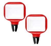 Bojueshaw 2pcs Mini Dip Clips,Portable Car Sauce Holder,Ketchup Cup Holder Container,Dipping Cups Car Accessories for Car Air Outlets(Red)