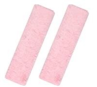 Bojueshaw 2pcs Rabbit Fur Car Safety Seat Belt Pads,Soft Plush Seatbelt Strap Cover,Fluffy Shoulder Strap Cover for Adults Kids Backpack Car Seat Belt(Pink)