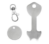 Bojueshaw 2pcs Shopping Trolley Releaser,Stainless Steel Trolley Release Key,Trolley Token Coin Keyring for Shopping Trolley