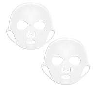 Bojueshaw 2pcs Silicone Face Mask Cover,Reusable Hanging Ear Moisturizing Silicone Face Patches,Waterproof Face Moisturizing Beauty Face Spa Tool