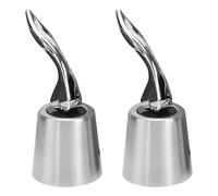 Bojueshaw 2pcs Stainless Steel Wine Bottle Plug,Wine Bottle Stoppers,Reusable Wine Saver,Champagne Keeper for Champagne,Wine,White Wine