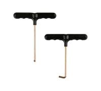Bojueshaw 2pcs Trampoline Spring Hooks,Tent Peg Puller with Plastic Handle,T-Hook Puller Tool for Jumping Trampolines Spring Installation