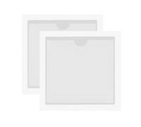 Bojueshaw 2PCS Transparent Adhesive Card Holder for Car Windscreen - Clear Plastic Label Pouch for ID Display, Auto Dashboard Tag Pocket