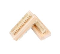 Bojueshaw 2Pcs Wooden Nail Brushes,Double-Sided Natural Bristle Brush,Manicure & Pedicure Tool for Deep Cleaning Fingernails & Toenails