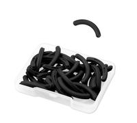 Bojueshaw 30pcs Refill Eyelash Curler Pad,Rubber Flexible Mats Eyelash Curler Replacement,Refill Pads for Universal Eyelash Curler with Clear Storage Box(Black)