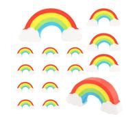 Bojueshaw 36 Pcs Mini Rainbow Eraser,Cute Colourful Rubber Erasers,Novelty Clouds Erasers for Kids,School,Office & Art,Party Favours