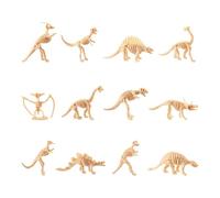 Bojueshaw 36-Piece Dinosaurs Fossil Toy,Fake Dinosaur Bones,12 Different Plastic Dinosaur Skeletons for Science Play & Party Favors