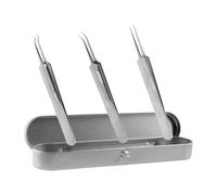Bojueshaw 3pcs Blackhead Remover Tweezers Kit,Stainless Steel Acne Extractor Tools with Case for Whitehead,Comedones & Blemish