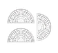 Bojueshaw 3pcs Clear Plastic Protractors 180 Degree,4 Inch Semicircle Maths Tools for Students,Teachers & Professionals