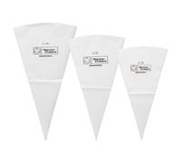 Bojueshaw 3pcs Reusable Cotton Piping Bags,3 Sizes Cake Decorating Bags for Icing,Frosting,Chocolate,Washable Cream Piping Bags for Baking,Cookie,Cupcake