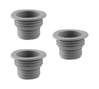 Bojueshaw 3pcs Universal Silicone Drain Plugs,Anti-Odor Flexible Pipe Seal Rings for Washing Machine,Bathtub & Kitchen Sink(Grey)