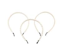 Bojueshaw 3pcs White Pearl Hair Band Set,Elegant Imitation Pearl Headbands for Women & Girls Wedding,Party,Daily Wear