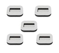 Bojueshaw 4 PCS Anti-Sliding Furniture Caster Cups,Rubber Wheel Stoppers,Protector Pads for Bed,Sofa,Chair,Office Furniture(Grey)