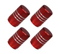 Bojueshaw 4PCS Aluminum Alloy Valve Caps, Universal Air Valve Covers,Dustproof Air Caps for Trucks, Bike, Electric Scooter, Baby Buggies (Red)