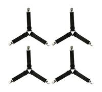 Bojueshaw 4pcs Bed Sheet Clips,Adjustable Bed Sheet Holder Strap,3 Way Elastic Bands Bedsheet Holder,Heavy Duty Non-Slip Grippers Straps for Bedding,Sofa Cushion