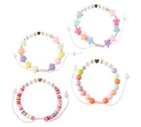 Bojueshaw 4pcs Big Sister Bracelet,Sister Friendship Bracelets with Charms,Heart,Star,Beaded Styles,Sweet Gift for Girls,Siblings,Sisters-to-Be